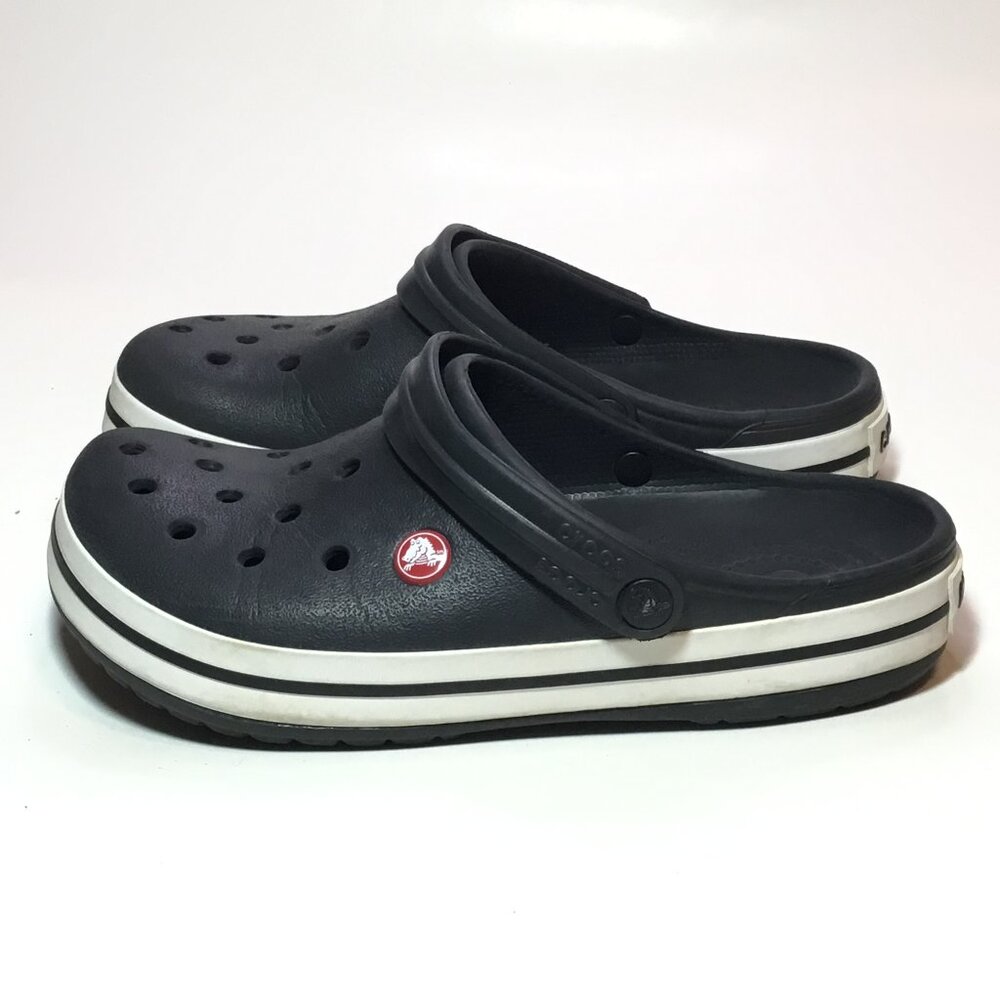 Crocs Unisex Crocband Clogs.M7/W9. Black Slip Ons. Great Condition.